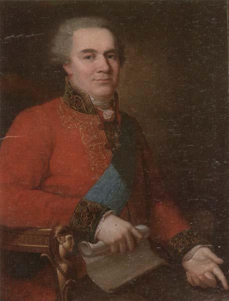 unknow artist Portrait of a nobleman,half-length,seated,wearing a red tunic and the badge,star and sash of the order of the white eagle of poland France oil painting art
